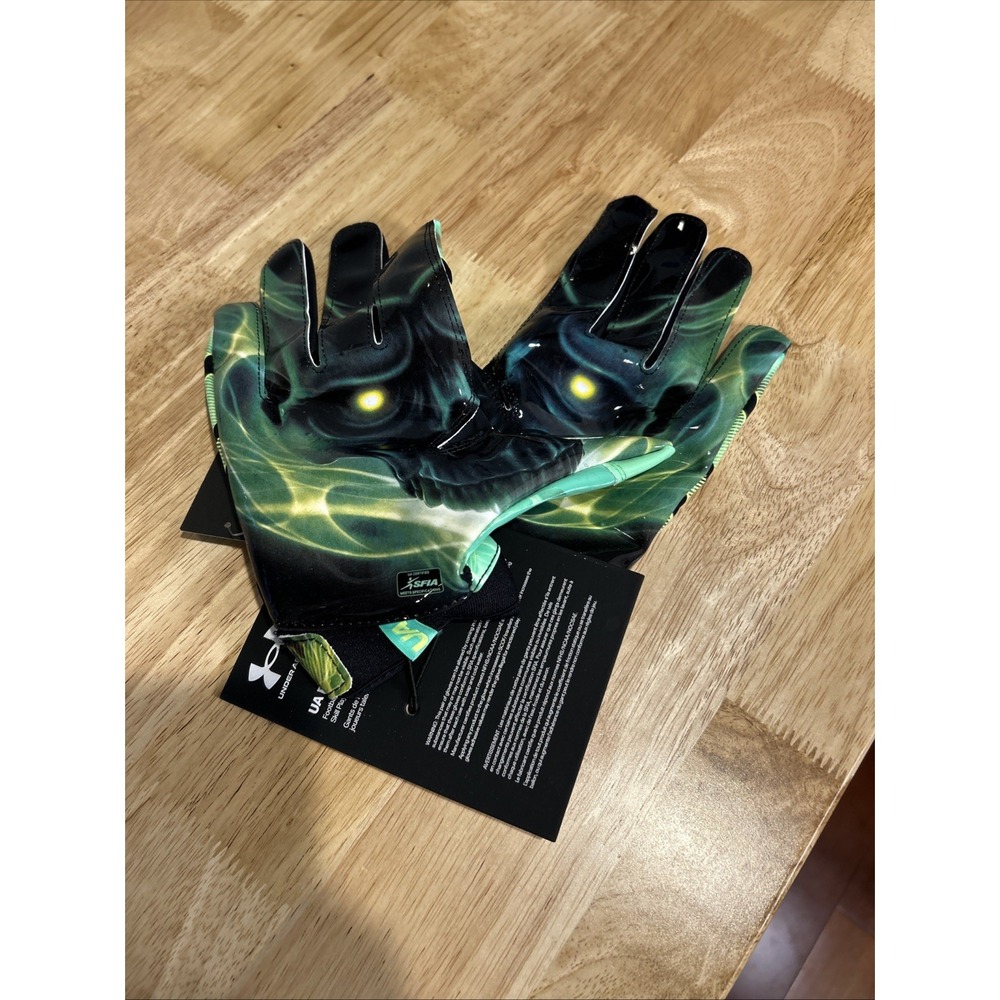 Under Armour F8 Football Gloves Green Monster Limited Edition 1370840-001 XL